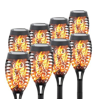 Lampe solaire exterieur torche 8pcs