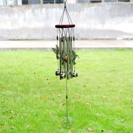 Carillon Ă vent colibri argent