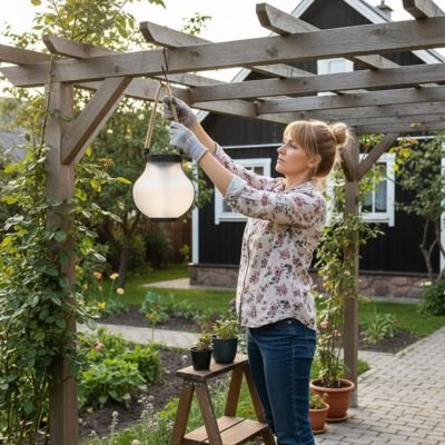 Lanterne exterieur solaire pour le gazebo