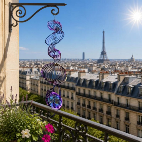 Carillon éolien 3d rotatif multicolore