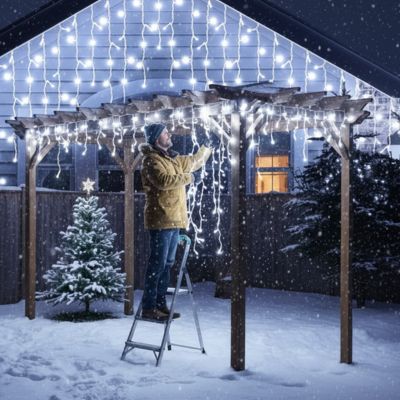 Guirlande glacons couleur blanche