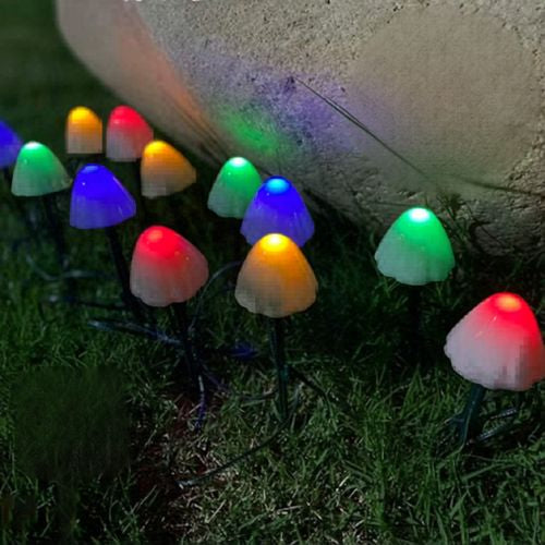 Guirlande  lumineuse exterieur Champignons multicolore