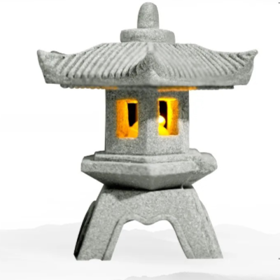 Lanterne extérieur style japonais hexagonale