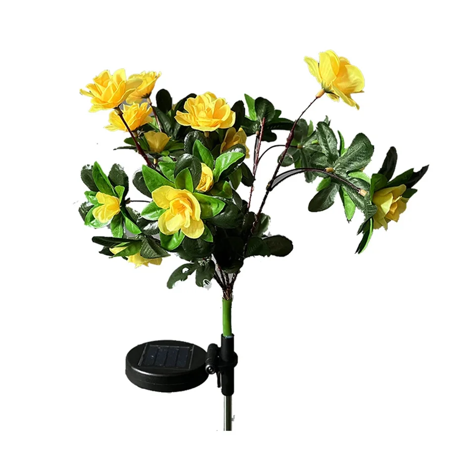 lampe solaire exterieur azalée jaune