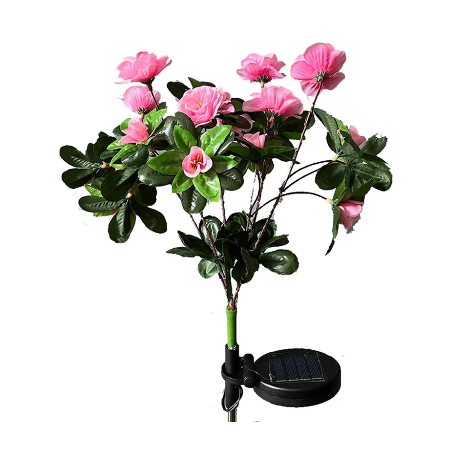 lampe solaire exterieur azalée rose