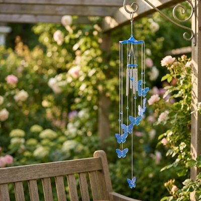 Carillon éolien colibri bleu