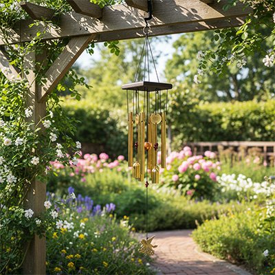 Carillon éolien suspendue à ma pergola