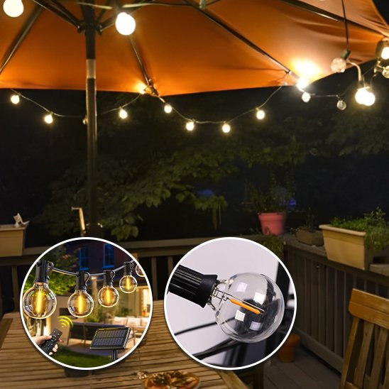 Guirlande guinguette solaire ampoule incassable