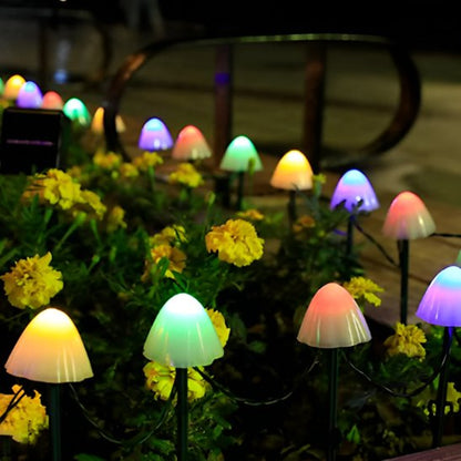 guirlande lumineuse extérieur | jolis champignons