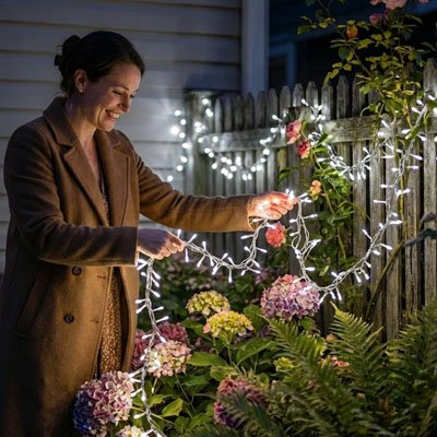 Guirlande lumineuse extérieure solaire blanc chaud