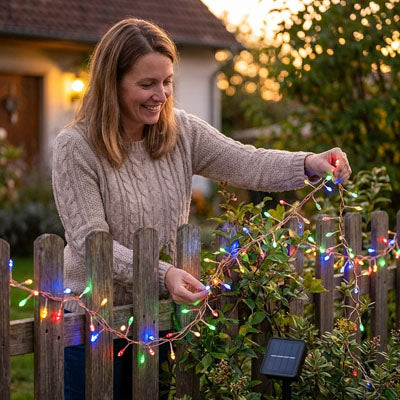 guirlande lumineuse solaire multicolore