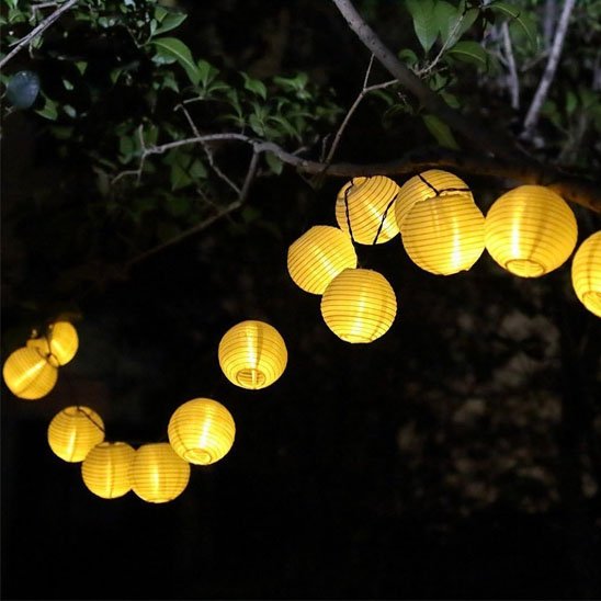Guirlande solaire lanterne 6.5M