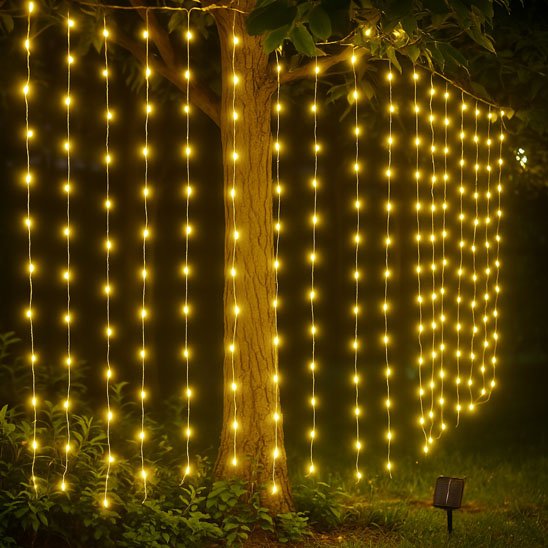 Guirlande solaire rideau de 3m x3m