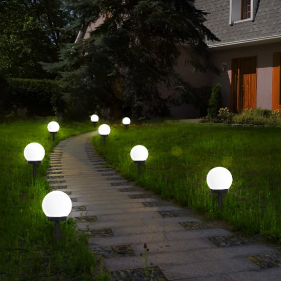 Lampe de jardin 9 boules de lumière