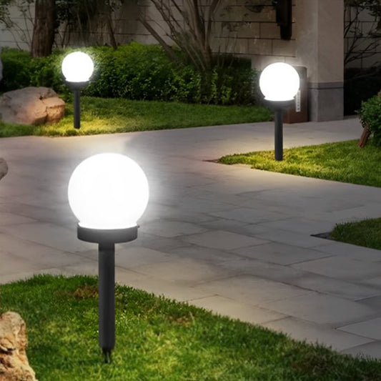 Lampe de jardin boule de lumière blanche