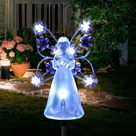 lampe jardin solaire ange 