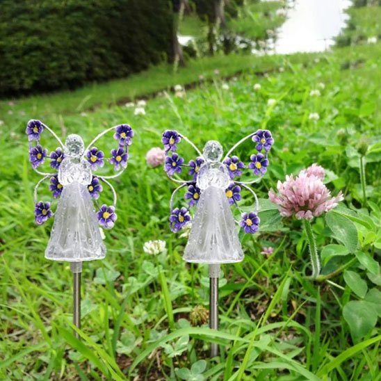 lampe jardin solaire ange 