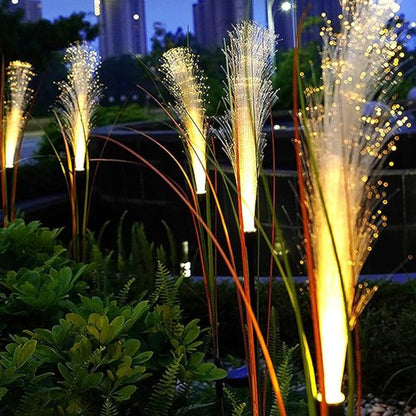  Lampe jardin solaire roseau blanc chaud