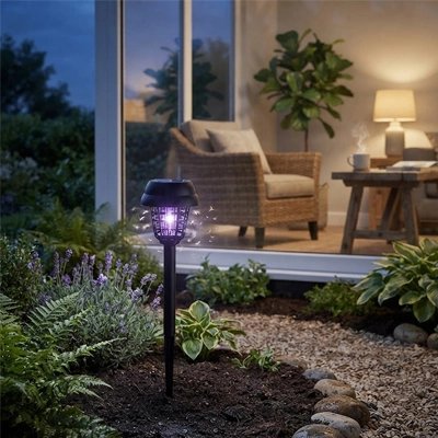 Lampe solaire anti moustiques lumiere violette