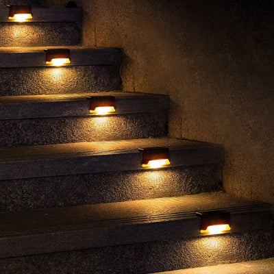 Lampe solaire balise escalier blanc chaud