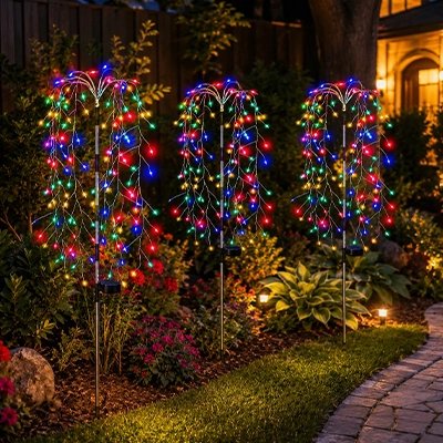 Lampe solaire exterieur allée multicolore