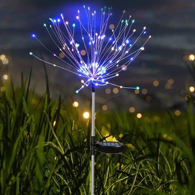 Lampe solaire exterieur beau pissenlit multicolore