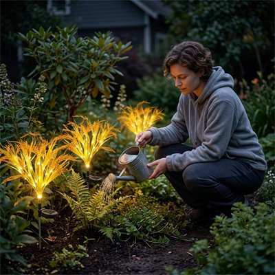 Lampe solaire exterieur blé flamboyant