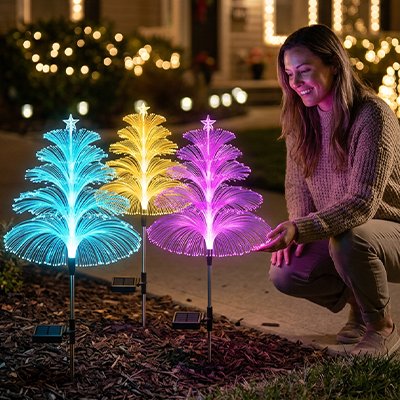 Lampe solaire extérieur de noël 