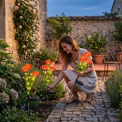 lampe solaire jardin fleur de rivage