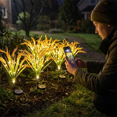 Lampe solaire exterieur gerbe de  blé