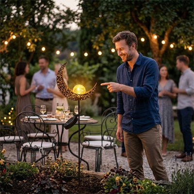 Lampe solaire extérieur lune