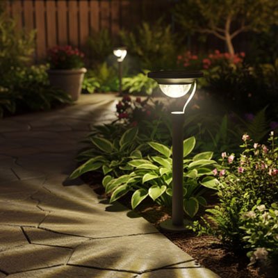 Lampe solaire extérieur pour bordure de chemin