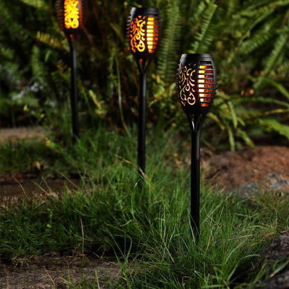 Lampe solaire exterieur torche solaire pour chemin