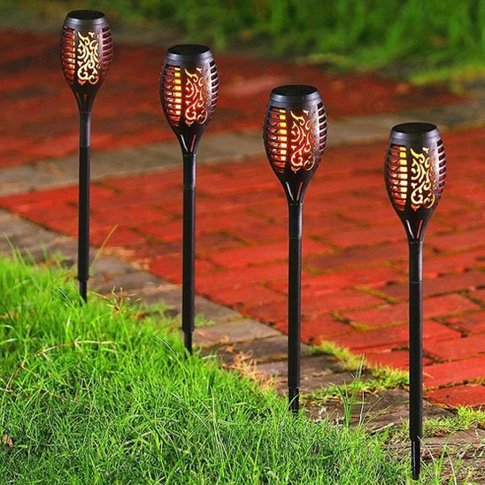 Lampe solaire exterieur torche solaire