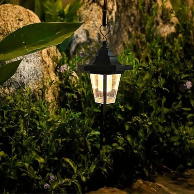 Lampe solaire extérieur une lampe suspendue blanc chaud