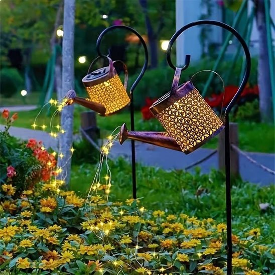 Lampe solaire exterieur arrosoir mignon