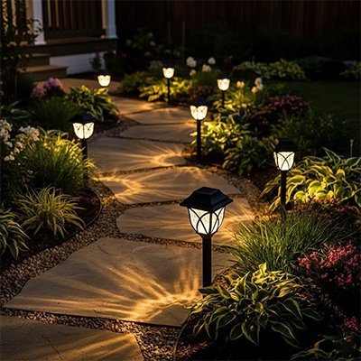 Lampes jardins solaires éclaire lr chrmin