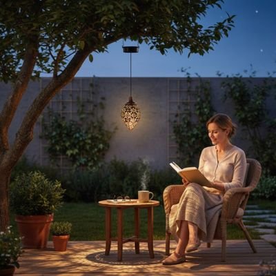 Lanterne solaire goutte d'eau lumière douce