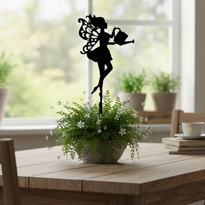 Statue de jardin  fée avec arrosoir