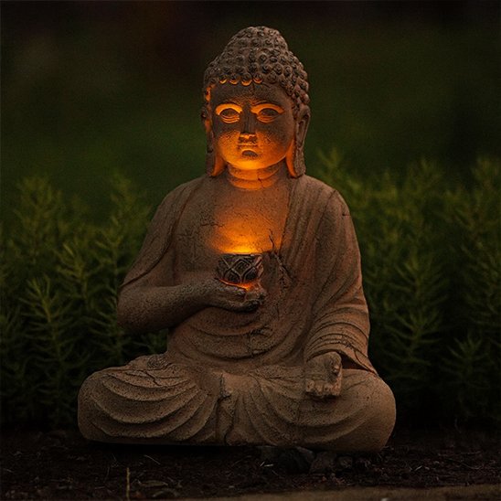 Statue de jardin Boudha, méditation profonde
