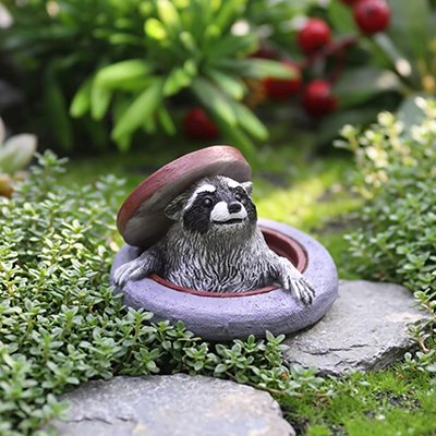 Statue de jardin raton plate bande de jardin