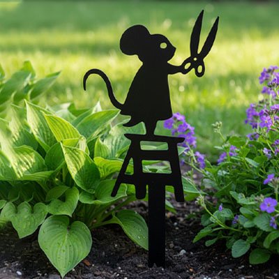 Statue de jardin souris