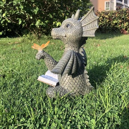 Statue jardin petit dragon mignon