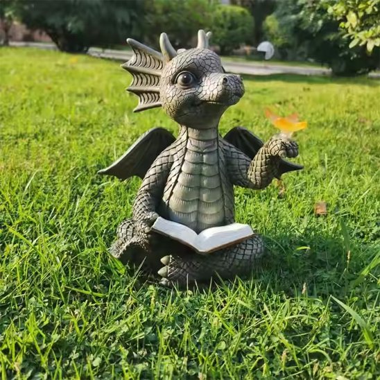 Statue jardin petit dragon