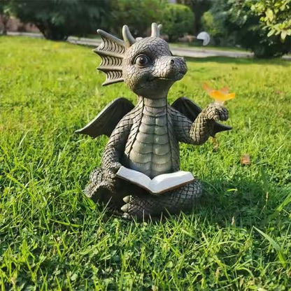 Statue jardin petit dragon